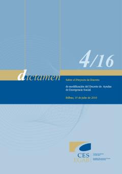 Dictamen 4/16 sobre el Proyecto de Decreto de modificación del Decreto de Ayudas de Emergencia Social
